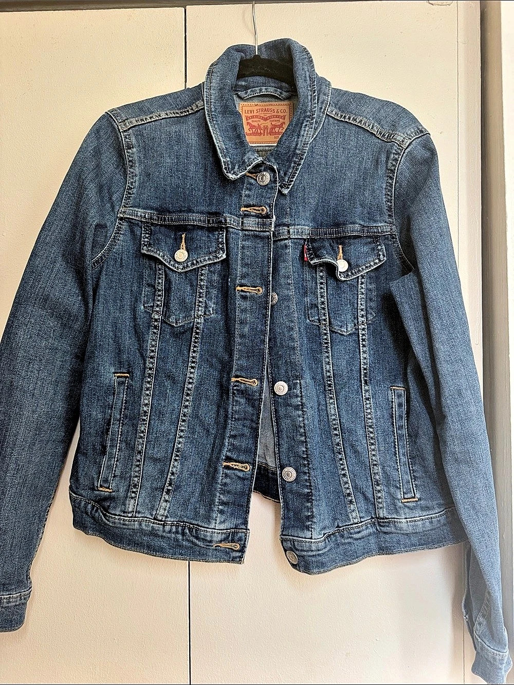 Levi's Ex-Boyfriend Trucker Jacket Women's Blue Denim